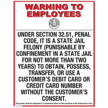 Texas Identity Theft Poster