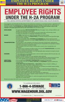 Employee Rights Under the H-2A Program Poster